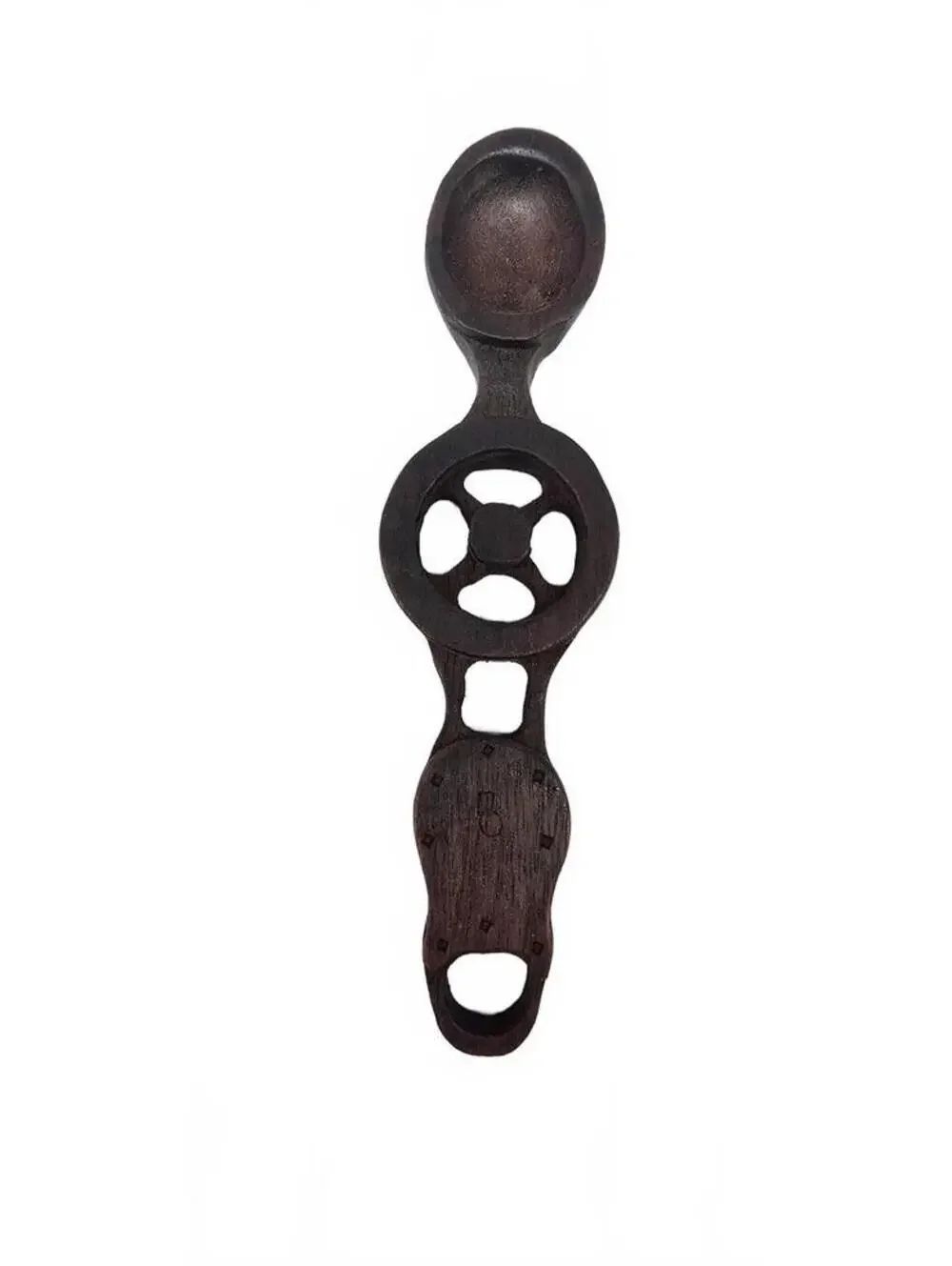 Welsh Love Spoon Carved Wood Decorative Spoon with Postcard
